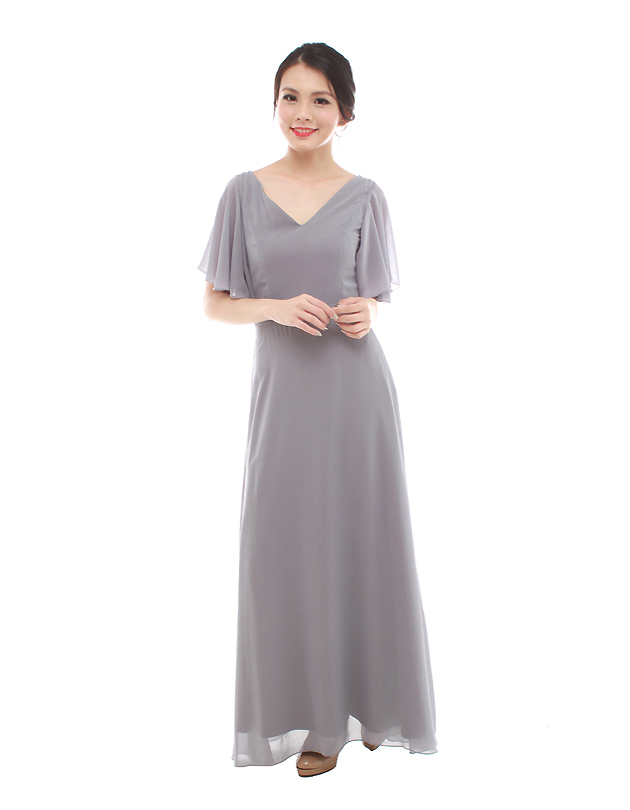 Victoria Maxi Dress in Grey